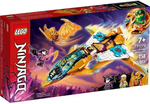 Alt view image 2 of 5 - international version ninjago Series 71770 Zane's Golden Dragon Jet Number of parts 258 Suitable for age 7+ toy building blocks