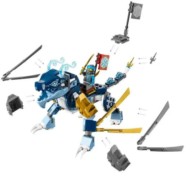 Alt view image 4 of 5 - international version ninjago Series 71800 Nyas Water Dragon EVO Number of parts 173 Suitable for age 6+ toy building blocks