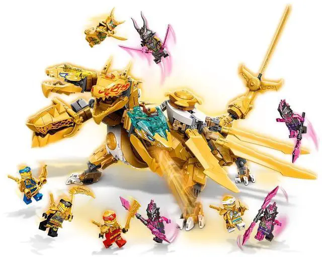 Alt view image 3 of 5 - international version ninjago Series 71774 Lloyds Golden Ultra Dragon Number of parts 989 Suitable for age 9+ toy building blocks