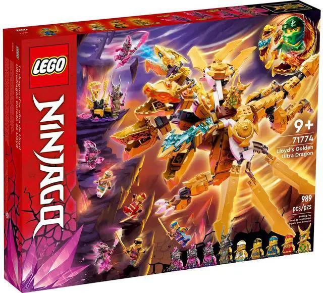 Alt view image 2 of 5 - international version ninjago Series 71774 Lloyds Golden Ultra Dragon Number of parts 989 Suitable for age 9+ toy building blocks