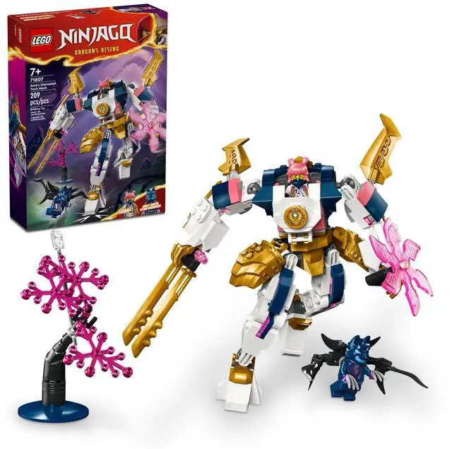 Alt view image 2 of 5 - international version ninjago Series 71807 Sora's Elemental Tech Mech Number of parts 209 Suitable for age 7+ toy building blocks
