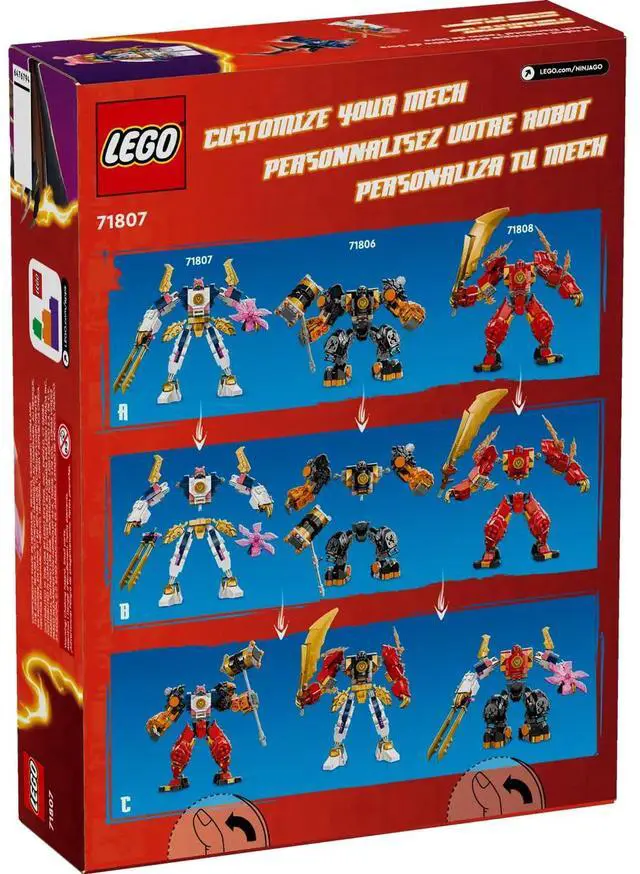 Alt view image 4 of 5 - international version ninjago Series 71807 Sora's Elemental Tech Mech Number of parts 209 Suitable for age 7+ toy building blocks