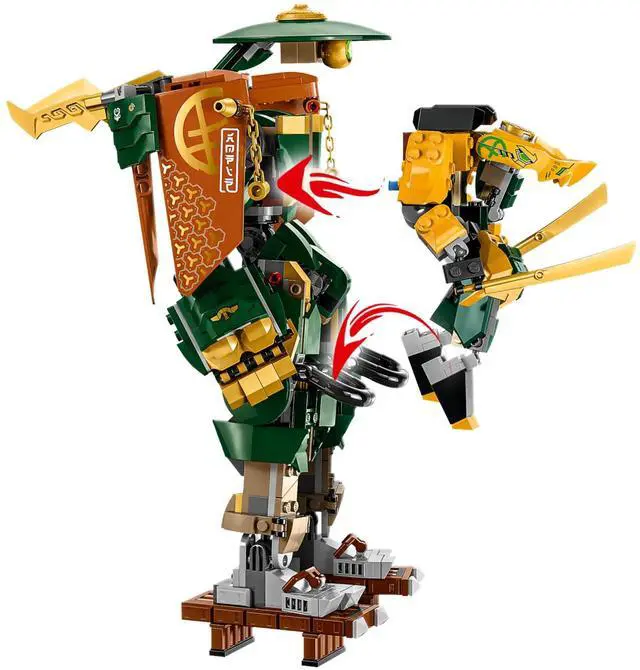 Alt view image 4 of 5 - international version ninjago Series 71794 Lloyd and Arin's Ninja Team Mechs Number of parts 764 Suitable for age 9+ toy building blocks