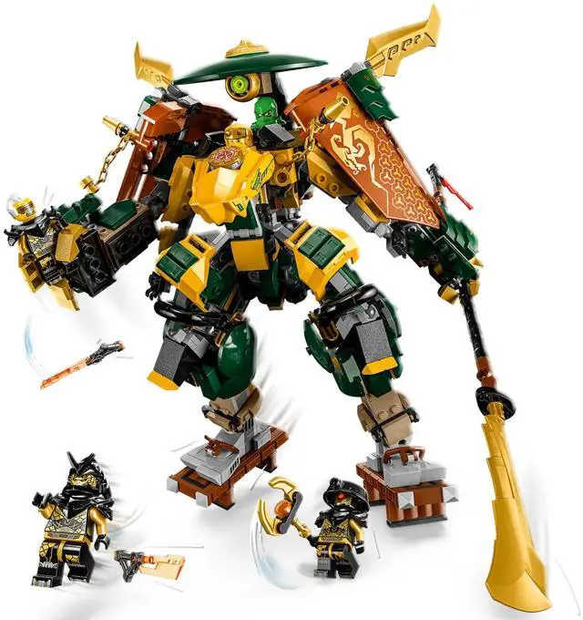 Alt view image 3 of 5 - international version ninjago Series 71794 Lloyd and Arin's Ninja Team Mechs Number of parts 764 Suitable for age 9+ toy building blocks