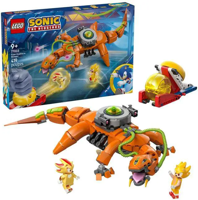Alt view image 2 of 5 - international version sonic the hedgehog Series 77003 Super Shadow vs. Biolizard Number of parts 419 Suitable for age 9+ toy building blocks