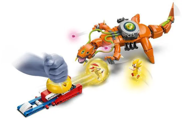 Alt view image 3 of 5 - international version sonic the hedgehog Series 77003 Super Shadow vs. Biolizard Number of parts 419 Suitable for age 9+ toy building blocks
