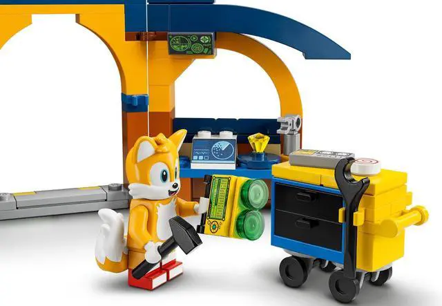 Alt view image 4 of 5 - international version sonic the hedgehog Series 76991 Tails' Workshop and Tornado Plane Number of parts 376 Suitable for age 6+ toy building blocks