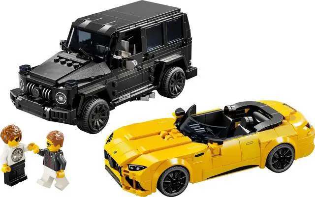Main image of international version speed champions Series 76924 Mercedes-AMG G 63 & Mercedes-AMG SL 63 Number of parts 808 Suitable for age 10+ toy building blocks
