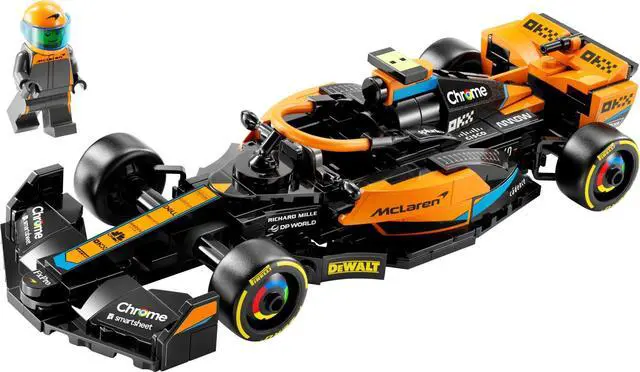Main image of international version speed champions Series 76919 2023 McLaren Formula 1 Race Car Number of parts 245 Suitable for age 9+ toy building blocks