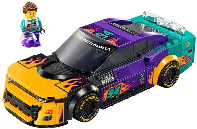 Main image of international version speed champions Series 76935 NASCAR® Next Gen Chevrolet Camaro ZL1 Number of parts 328 Suitable for age 9+ toy building blocks