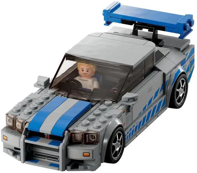 Alt view image 3 of 5 - international version speed champions Series 76917 2 Fast 2 Furious Nissan Skyline GT-R (R34) Number of parts 319 Suitable for age 9+ toy building blocks