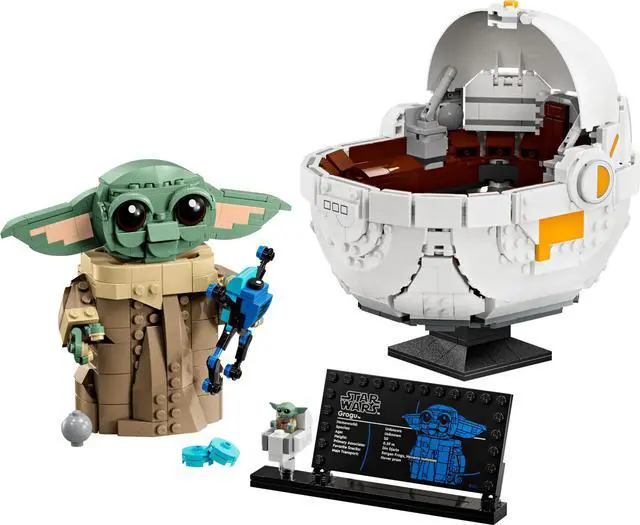Main image of international version star wars Series 75403 Grogu with Hover Pram Number of parts 1048 Suitable for age 10+ toy building blocks