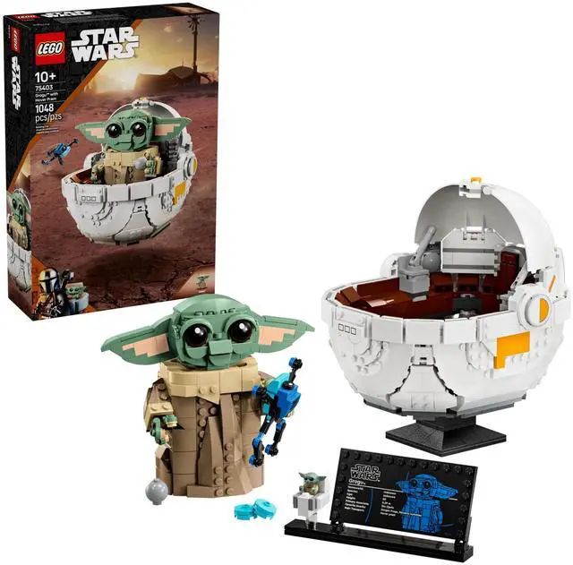 Alt view image 2 of 5 - international version star wars Series 75403 Grogu with Hover Pram Number of parts 1048 Suitable for age 10+ toy building blocks