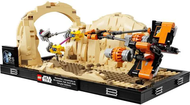 Main image of international version star wars Series 75380 Mos Espa Podrace Diorama Number of parts 718 Suitable for age 18+ toy building blocks