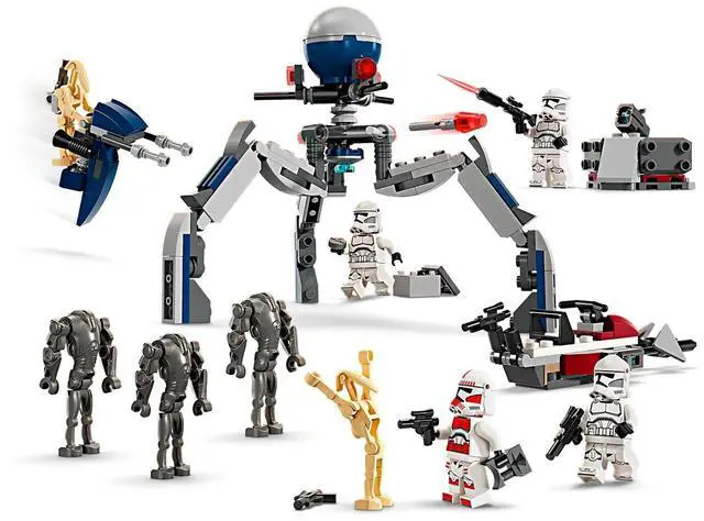 Alt view image 3 of 5 - international version star wars Series 75372 Clone Trooper & Battle Droid Battle Pack Number of parts 215 Suitable for age 7+ toy building blocks