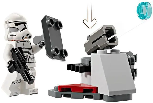 Alt view image 4 of 5 - international version star wars Series 75372 Clone Trooper & Battle Droid Battle Pack Number of parts 215 Suitable for age 7+ toy building blocks
