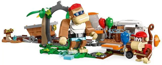 Alt view image 3 of 5 - international version super mario Series 71425 Diddy Kong's Mine Cart Ride Expansion Set Number of parts 1157 Suitable for age 8+ toy building blocks