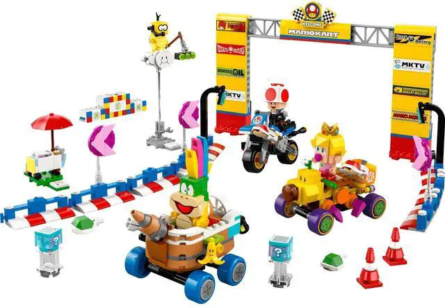 Main image of international version super mario Series 72036 Mario Kart  Baby Peach & Grand Prix Set Number of parts 823 Suitable for age 8+ toy building blocks