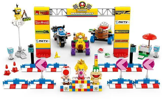 Alt view image 3 of 5 - international version super mario Series 72036 Mario Kart  Baby Peach & Grand Prix Set Number of parts 823 Suitable for age 8+ toy building blocks