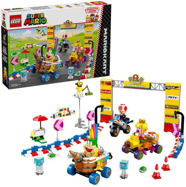 Alt view image 2 of 5 - international version super mario Series 72036 Mario Kart  Baby Peach & Grand Prix Set Number of parts 823 Suitable for age 8+ toy building blocks