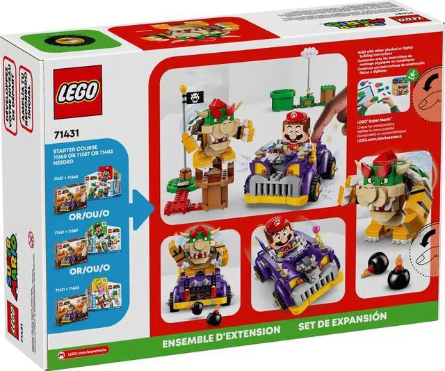 Alt view image 5 of 5 - international version super mario Series 71431 Bowser's Muscle Car Expansion Set Number of parts 458 Suitable for age 8+ toy building blocks