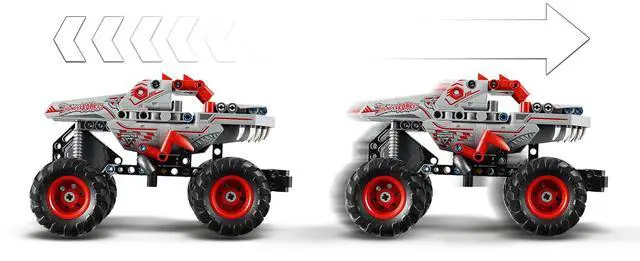 Alt view image 4 of 5 - international version TECHHNIC Series 42200 Monster Jam ThunderROARus Pull-Back Number of parts 232 Suitable for age 7+ toy building blocks