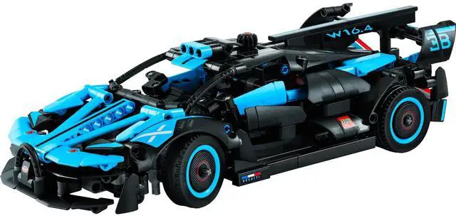 Main image of international version TECHHNIC Series 42162 Bugatti Bolide Agile Blue Number of parts 905 Suitable for age 9+ toy building blocks