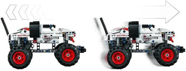 Alt view image 4 of 5 - international version TECHHNIC Series 42150 Monster Jam Monster Mutt Dalmatian Number of parts 244 Suitable for age 7+ toy building blocks