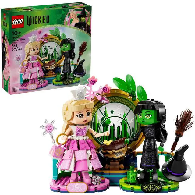 Alt view image 2 of 5 - international version WICKED Series 75682 Elphaba & Glinda Figures Number of parts 558 Suitable for age 10+ toy building blocks