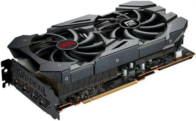 Alt view image 2 of 4 - PowerColor Red Devil Radeon RX 5600 XT 6GB GDDR6 2304 Units 1660MHz(Game) / up to 1750MHz(Boost) HDMI/ DisplayPort x3 Video Cards