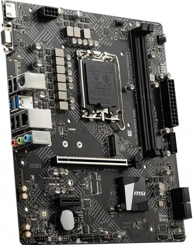 Alt view image 4 of 5 - MSI H610M BOMBER DDR4 1700 3200(MAX) 1x Intel® I219V Gigabit LAN controller Mirco-ATX Motherboards