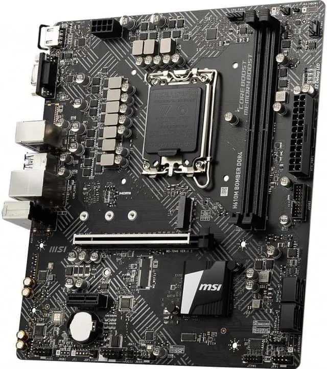 Alt view image 3 of 5 - MSI H610M BOMBER DDR4 1700 3200(MAX) 1x Intel® I219V Gigabit LAN controller Mirco-ATX Motherboards