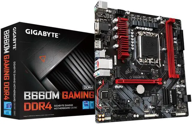 Alt view image 2 of 5 - GIGABYTE B660M GAMING DDR4 LGA 1700 Intel 12th mATX Motherboard, with Phases Hybrid Digital VRM with MOS Heatsink, 2 x PCIe 4.0 M.2, 2.5GbE LAN, Rear USB 3.2 Gen 1 Type-C, RGB FUSION 2.0, Motherboards
