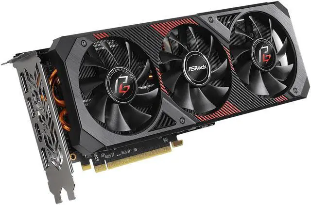 Alt view image 2 of 4 - ASRock AMD Radeon RX 5600 XT Phantom Gaming D3 6G OC 92-bit GDDR6 3 x DisplayPort / 1 x HDMI 1750* MHz / 14 Gbps* Video Cards