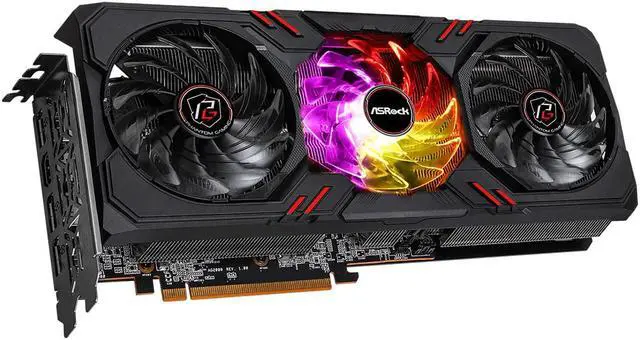 Alt view image 2 of 4 - ASRock AMD Radeon RX 6600 XT Phantom Gaming D 8GB OC GDDR6 3 x DisplayPort 1.4 with DSC / 1 x HDMI 2.1 VRR Video Cards