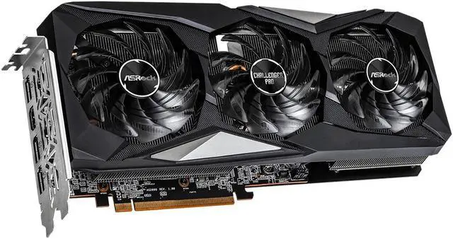 Alt view image 2 of 4 - ASRock AMD Radeon RX 6600 XT Challenger Pro 8GB OC GDDR6 3 x DisplayPort 1.4 with DSC / 1 x HDMI 2.1 VRR Video Cards