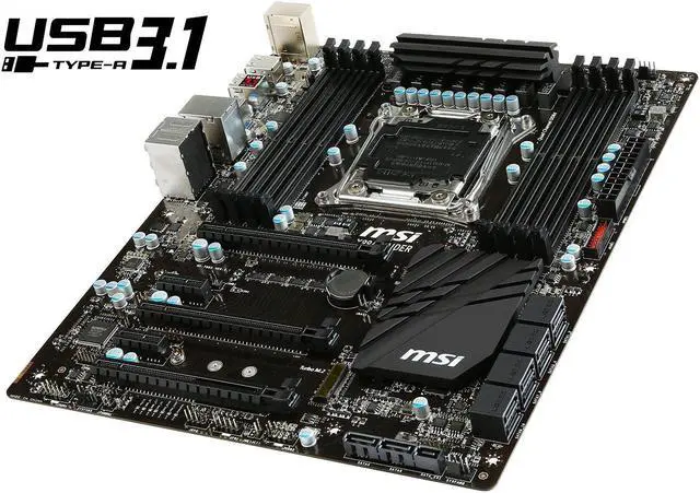 Alt view image 3 of 5 - FOR MSI X99A Raider LGA 2011-v3 Intel X99 SATA 6Gb/s USB 3.1 USB 3.0 ATX Intel Motherboard
