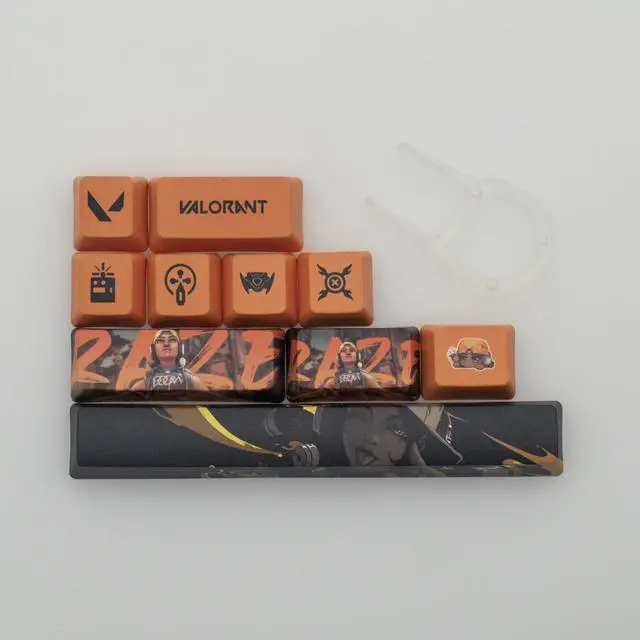 Main image of VALORANT Themed Keycaps Raze PBT heat-sublimation keycaps 10 keys OEM high degree