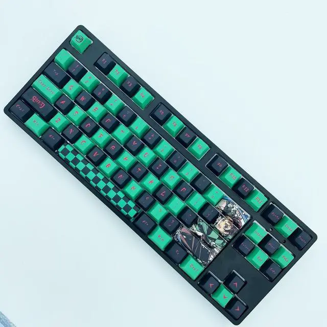 Main image of Mechanical Keyboard Keycaps Kamado Tanjirou PBT heat-sublimation keycaps 108 key set Cherry Height
