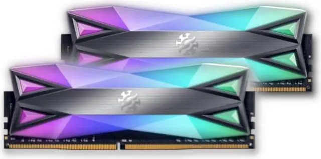Alt view image 2 of 2 - Xpg Spectrix D60G Rgb Ddr4 16Gb 2X8Gb Ddr4 3200Mhz Cl16 Grey 2Pk Ram Upgrade
