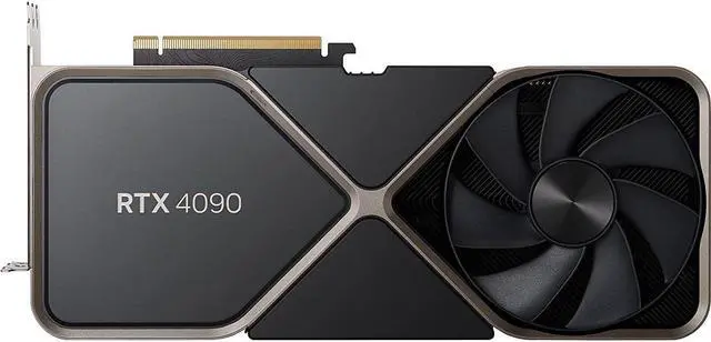 Main image of GeForce RTX 4090 Founders Edition Graphics Card 24GB GDDR6X - Titanium and Black
