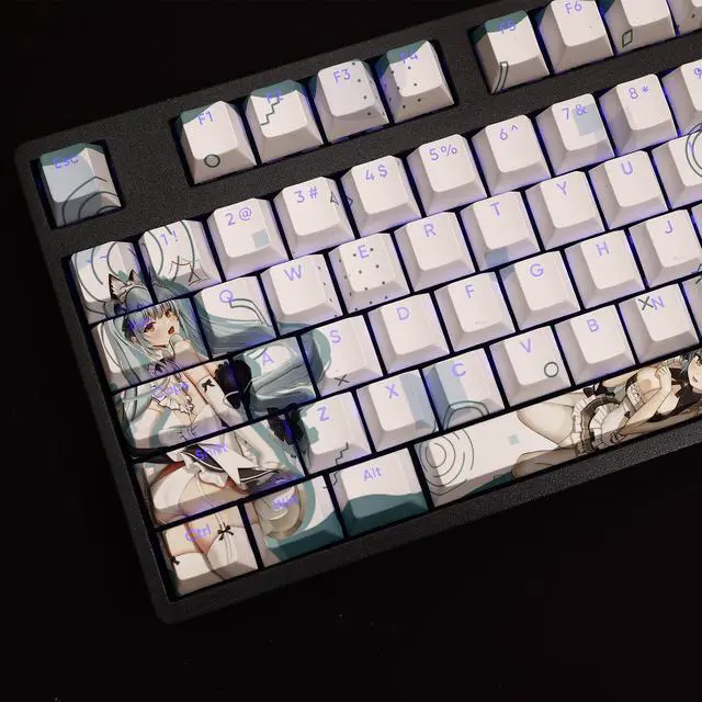Alt view image 6 of 7 - Nikke Privati translucency PBT heat-sublimation keycaps 108key Cherry Height