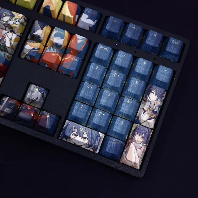 Alt view image 4 of 7 - Honkai: Star Rail Yunli translucency PBT heat-sublimation keycaps 108key Cherry Height