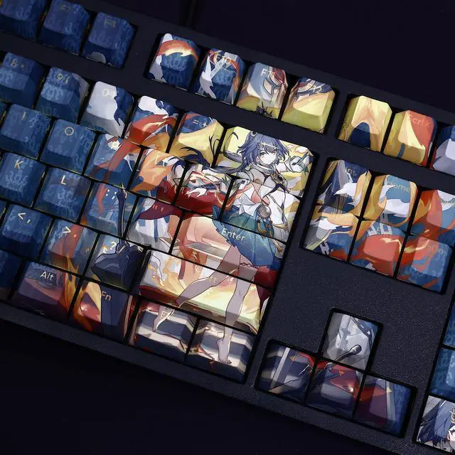 Alt view image 2 of 7 - Honkai: Star Rail Yunli translucency PBT heat-sublimation keycaps 108key Cherry Height