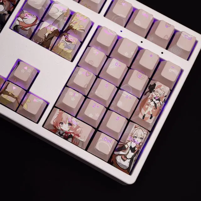 Alt view image 2 of 7 - WuWa Encore translucency PBT heat-sublimation keycaps 108key Cherry Height