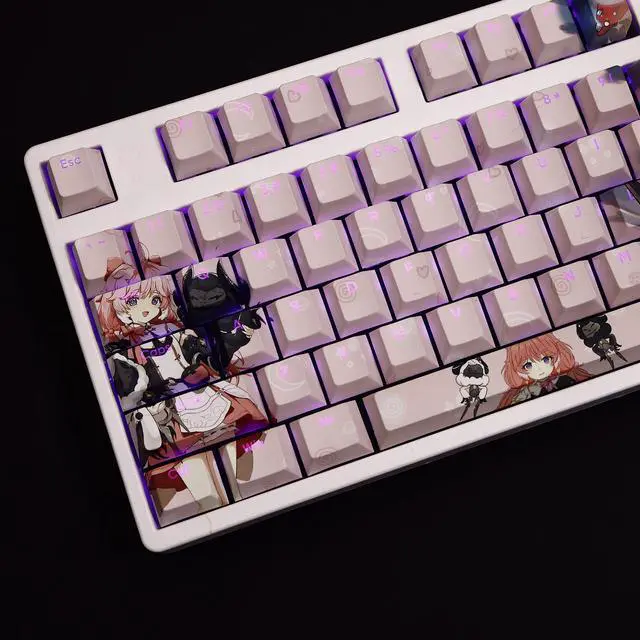 Alt view image 3 of 7 - WuWa Encore translucency PBT heat-sublimation keycaps 108key Cherry Height