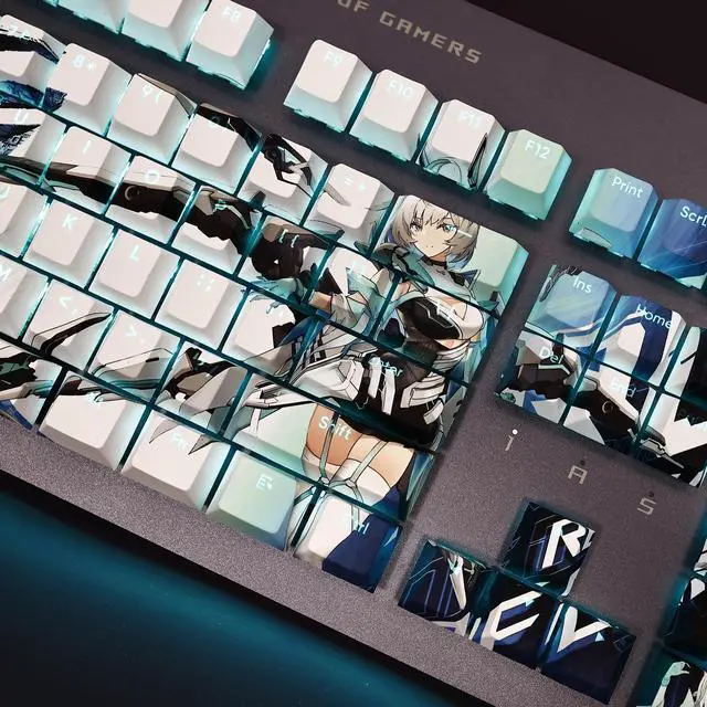 Alt view image 5 of 7 - SWS ROG global translucency PBT heat-sublimation keycaps 108key Cherry Height