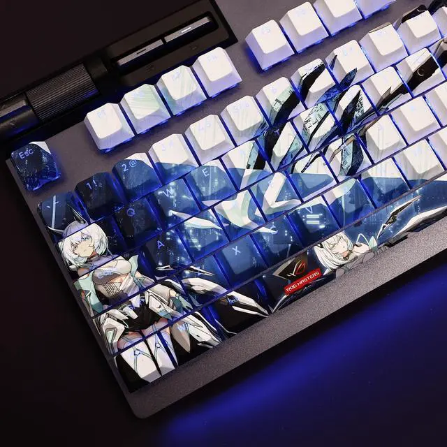 Alt view image 3 of 7 - SWS ROG global translucency PBT heat-sublimation keycaps 108key Cherry Height