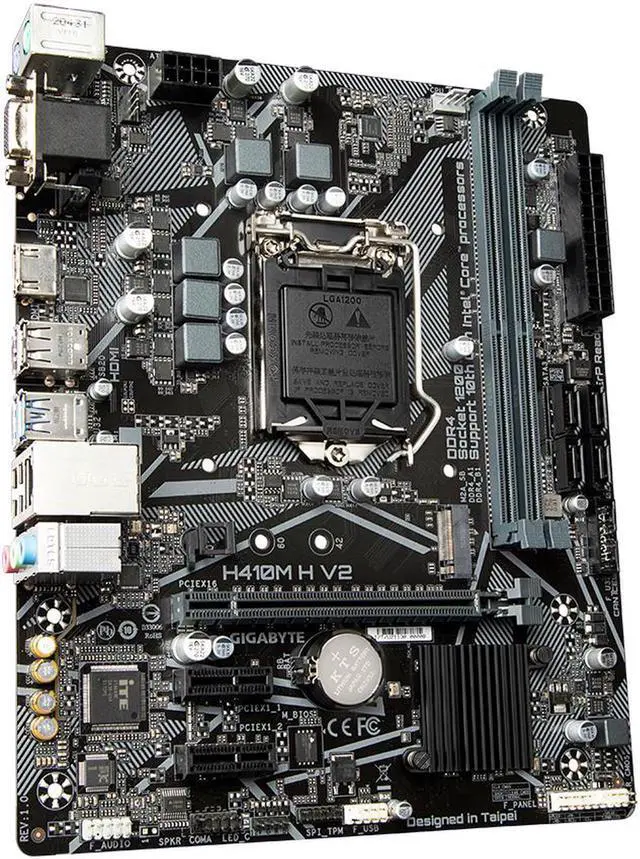 Alt view image 2 of 4 - GIGABYTE H410M H V2 LGA 1200 Intel H470 DDR4 64 GB Micro ATX