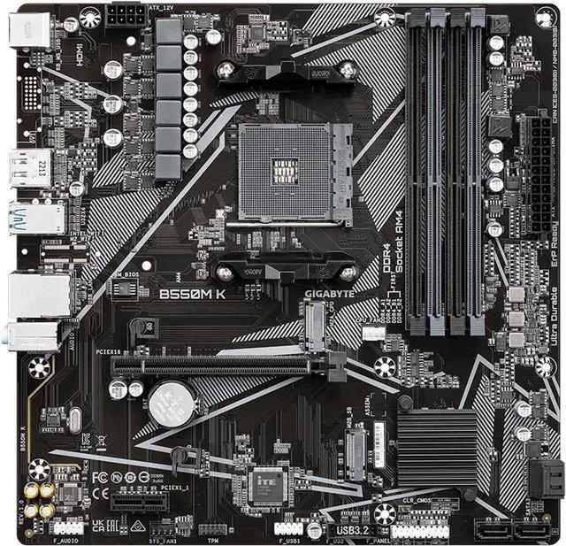 Main image of GIGABYTE GA-B550M K AMD AM4 AMD B550 DDR4 128 GB Micro ATX